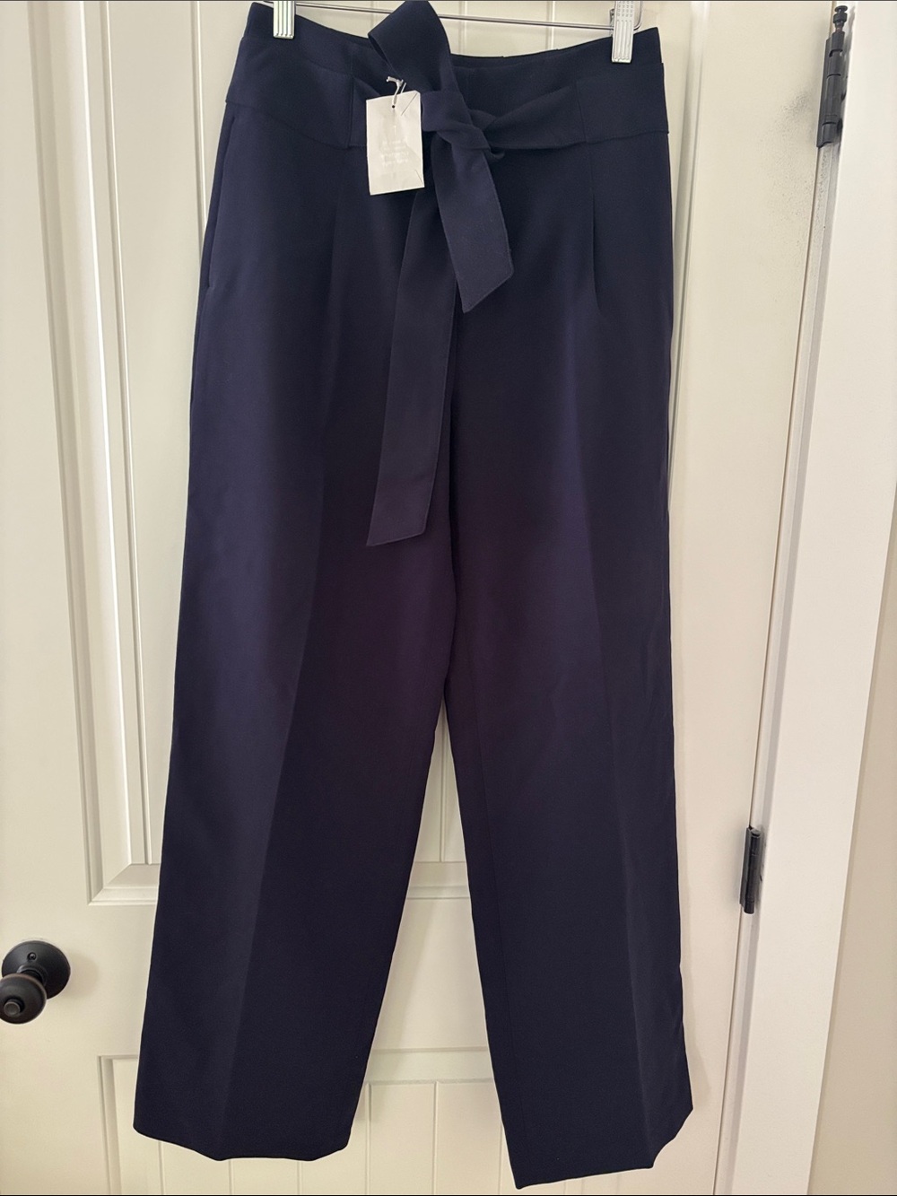 Boden Wide-Leg Trousers in Navy